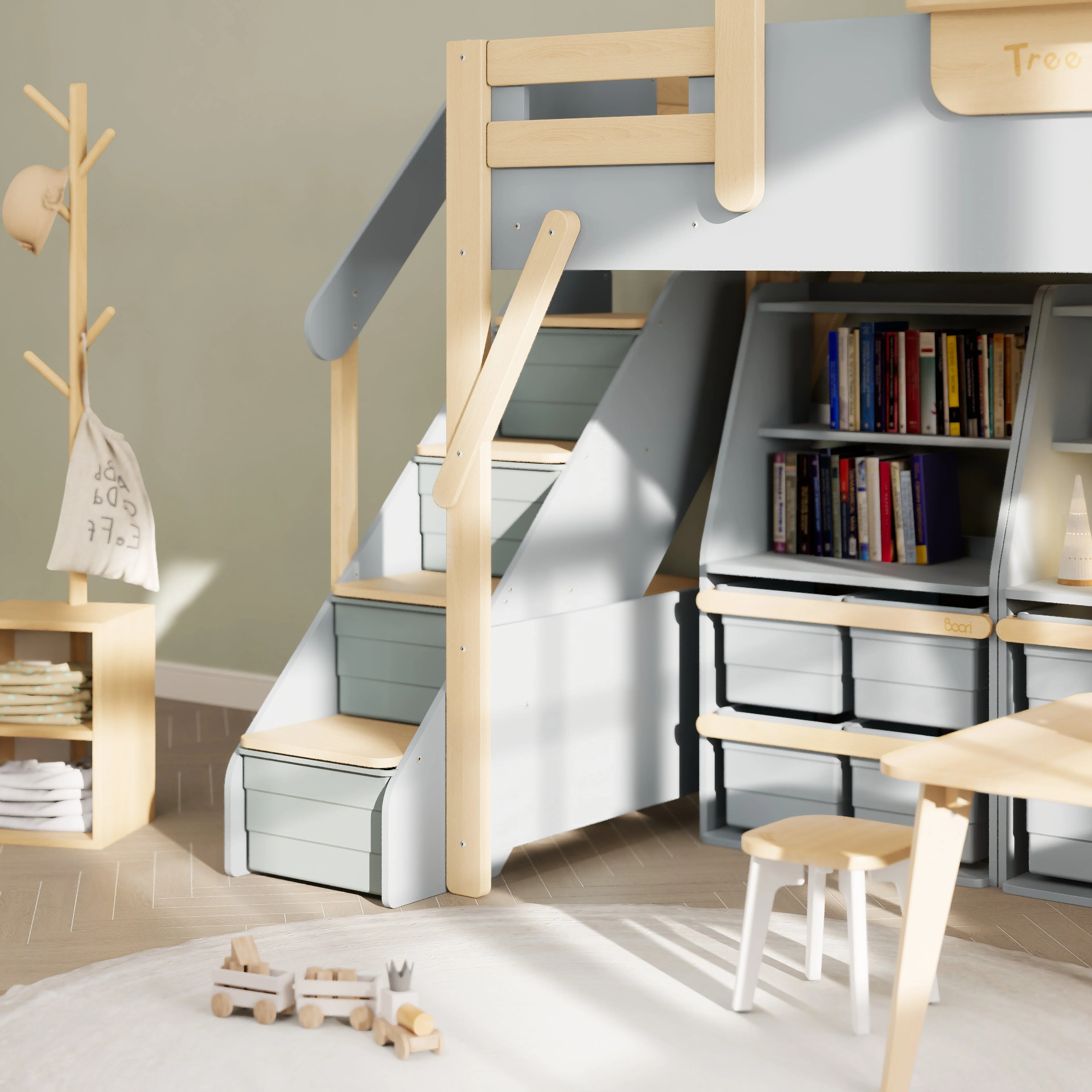 Treehouse King Single Loft + Roof Frame and Storage Staircase - Image 8