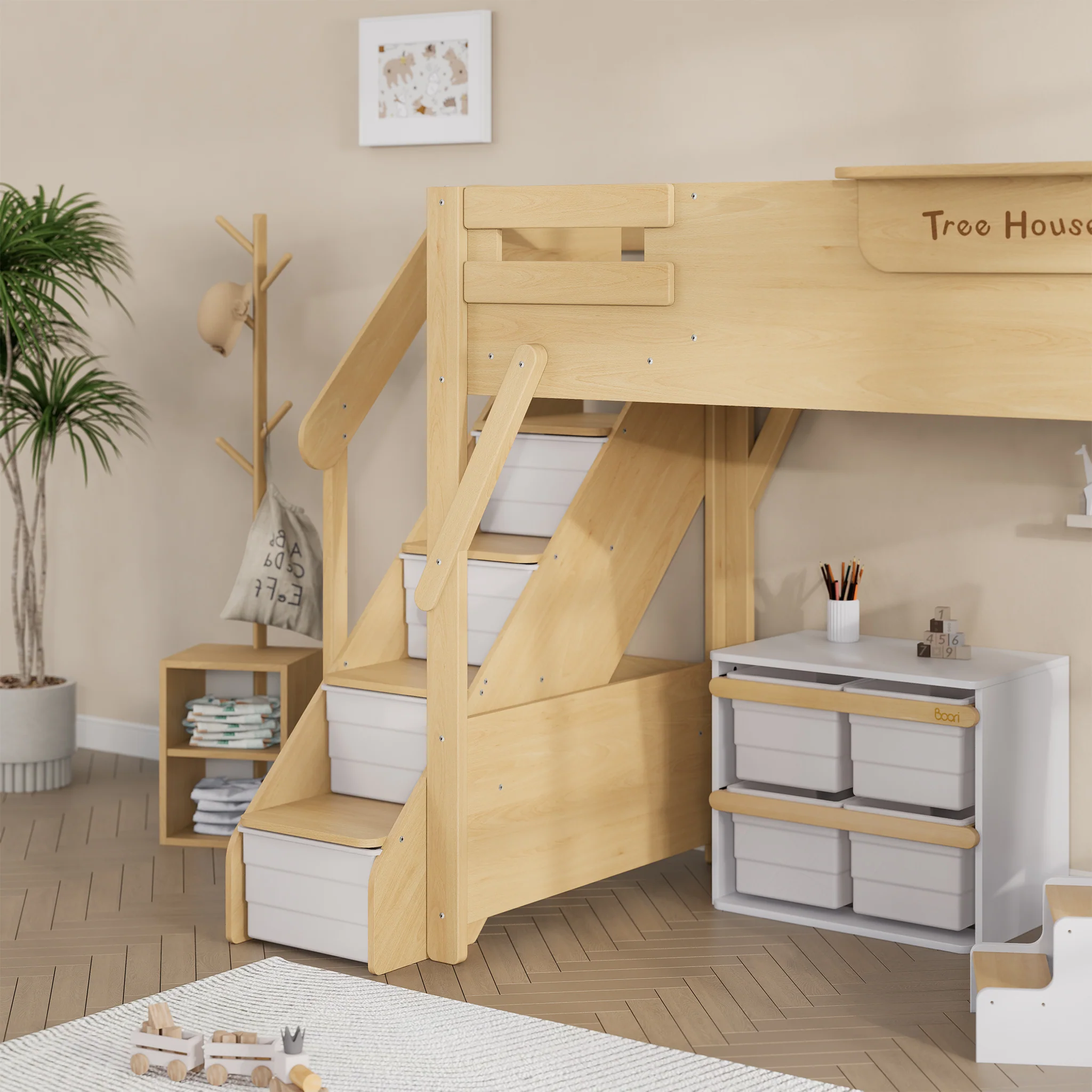 Treehouse King Single Loft + Storage Staircase - Image 10