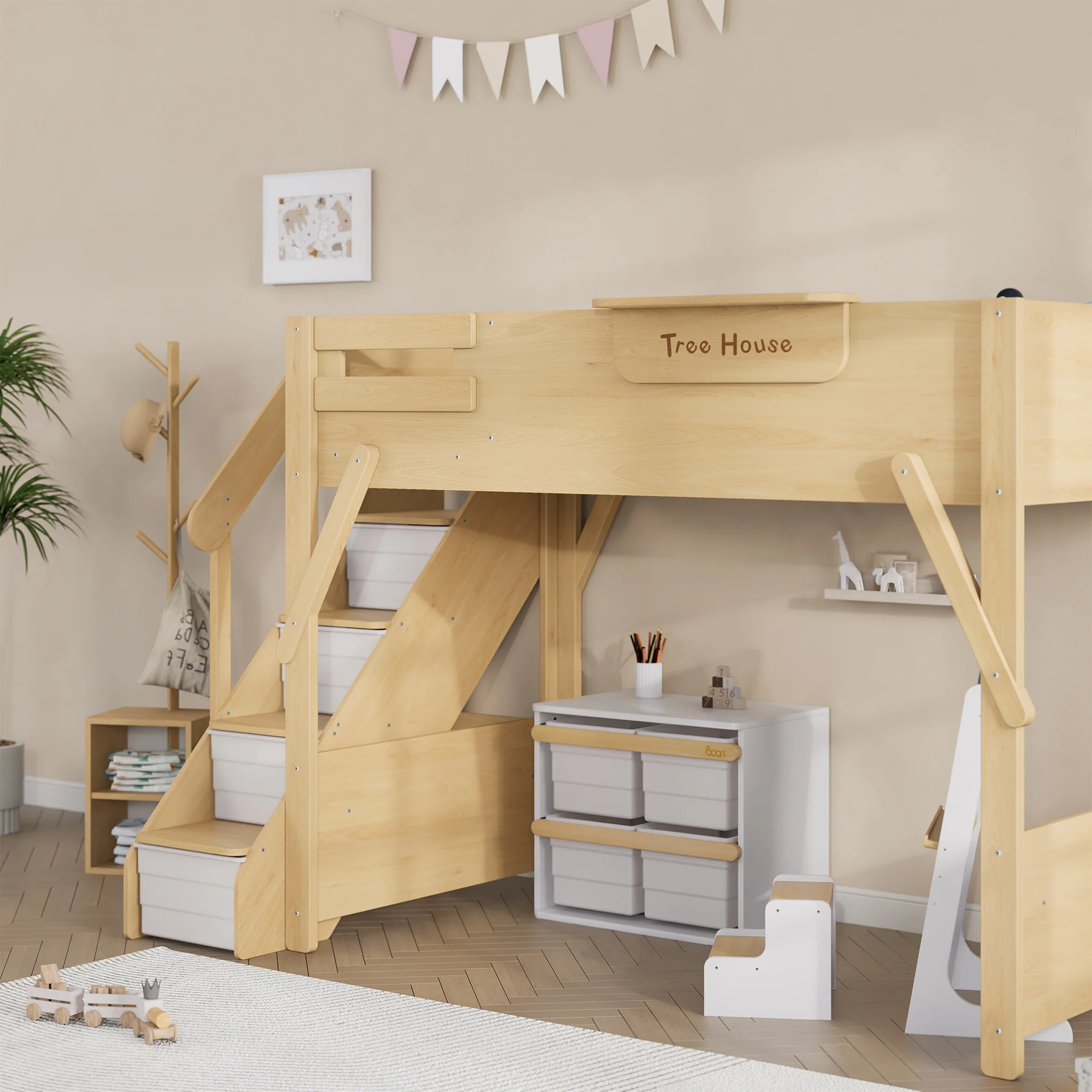 Treehouse King Single Loft + Storage Staircase - Image 9