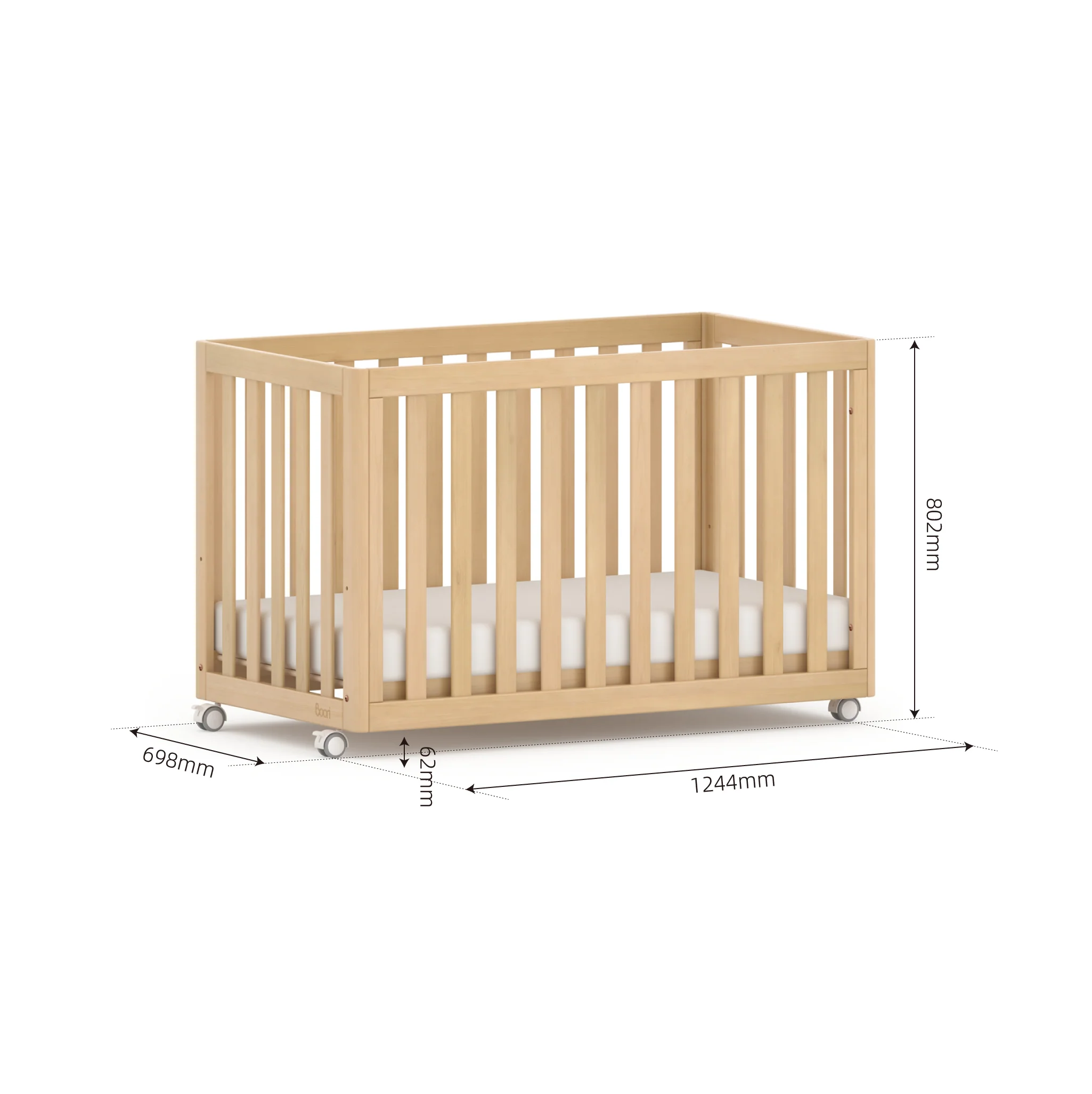 Turin Compact Baby Cot - Image 2