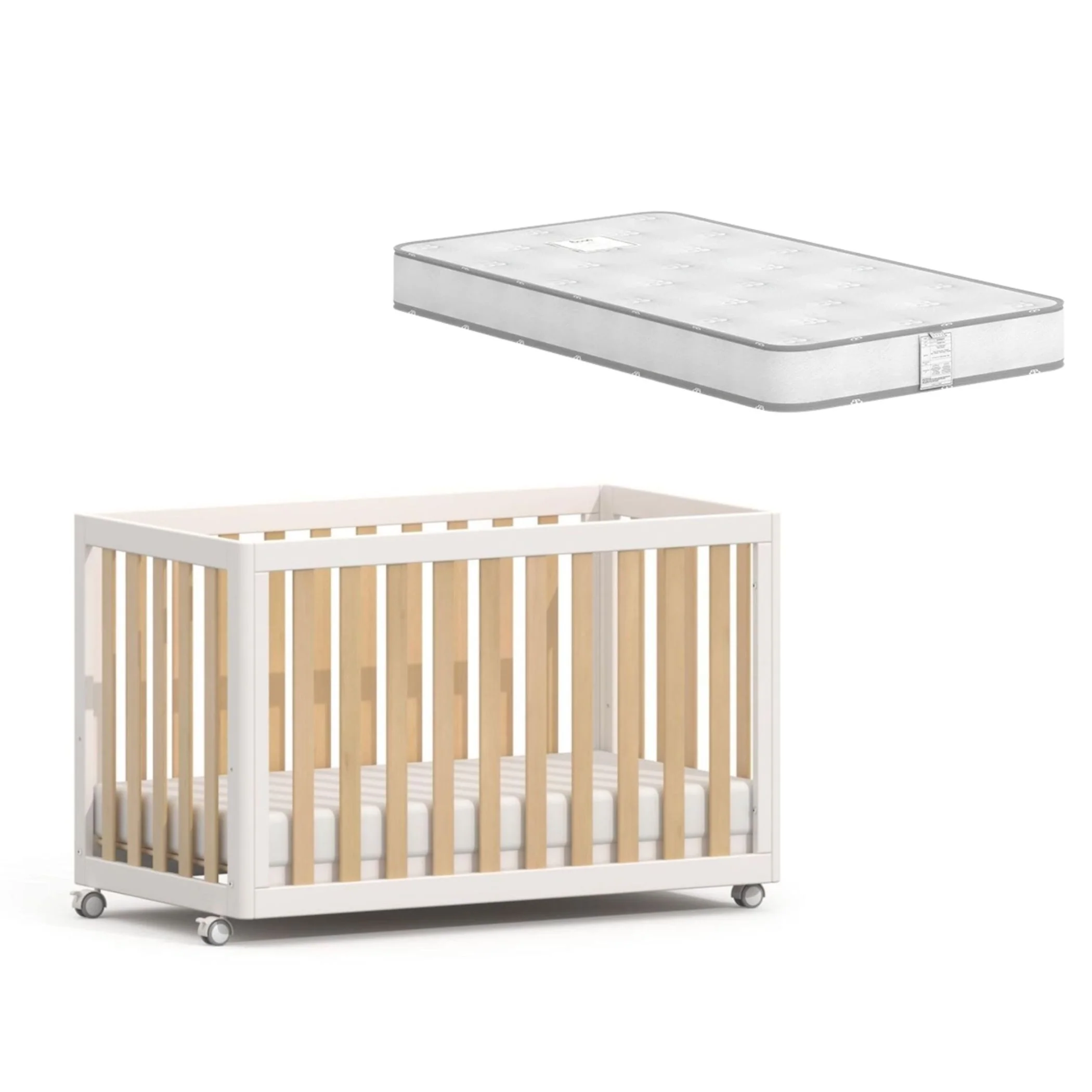 Turin Compact Baby Cot with Pocket Spring Mattress - Image 6