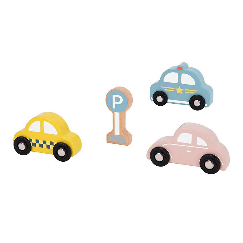 Tooky Wooden Vehicle Playset for Kids | Transportation & Road Safety Toy - Image 6